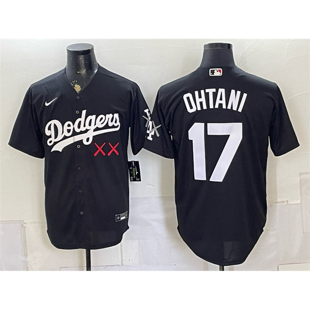 Men's Los Angeles Dodgers x KAWS #17 Shohei Ohtani Black Vapor Premier Limited Baseball Jersey Men's Los Angeles Dodgers x KAWS #17 Shohei Ohtani Black Vapor Premier Limited Baseball Jersey