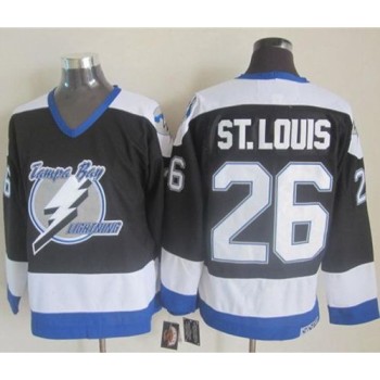 Lightning #26 Martin St. Louis Black CCM Throwback Stitched NHL Jersey Lightning #26 Martin St. Louis Black CCM Throwback Stitched NHL Jersey