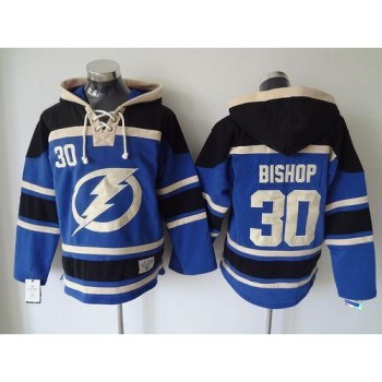 Lightning #30 Ben Bishop Blue Sawyer Hooded Sweatshirt Stitched NHL Jersey Lightning #30 Ben Bishop Blue Sawyer Hooded Sweatshirt Stitched NHL Jersey