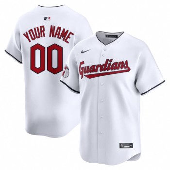 Men's Cleveland Guardians White Vapor Premium Limited Custom Jersey Men's Cleveland Guardians White Vapor Premium Limited Custom Jersey