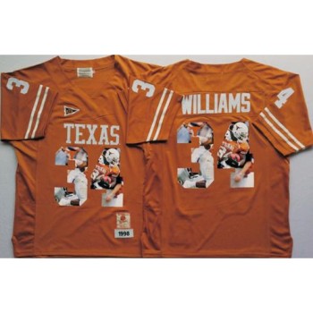 Longhorns #34 Ricky Williams Orange Player Fashion Stitched NCAA Jersey