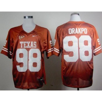 Longhorns #98 Brian Orakpo Orange Stitched NCAA Jersey Longhorns #98 Brian Orakpo Orange Stitched NCAA Jersey