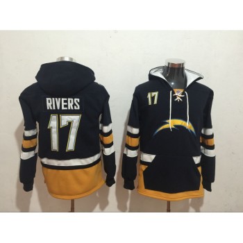 Los Angeles Chargers #17 Philip Rivers Navy Blue All Stitched NFL Hoodie Sweatshirt Los Angeles Chargers #17 Philip Rivers Navy Blue All Stitched NFL Hoodie Sweatshirt