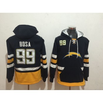 Los Angeles Chargers #99 Joey Bosa Navy Blue All Stitched NFL Hoodie Sweatshirt Los Angeles Chargers #99 Joey Bosa Navy Blue All Stitched NFL Hoodie Sweatshirt