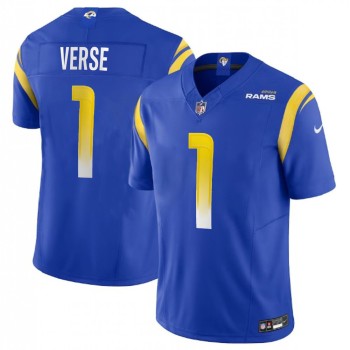 Men's Los Angeles Rams Jared Verse Royal 2024 NFL Draft First Round Pick Player F.U.S.E. Vapor Untouchable Limited Stitched Football Jersey Men's Los Angeles Rams Jared Verse Royal 2024 NFL Draft First Round Pick Player F.U.S.E. Vapor Untouchable Limited Stitched Football Jersey