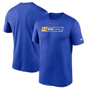Los Angeles Rams Royal Fan Gear Legend Football Performance T-Shirt Los Angeles Rams Royal Fan Gear Legend Football Performance T-Shirt