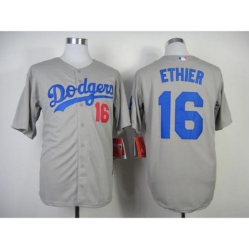 Los Angels Dodgers #16 Andre Ethier Stitched Grey MLB Jersey Los Angels Dodgers #16 Andre Ethier Stitched Grey MLB Jersey