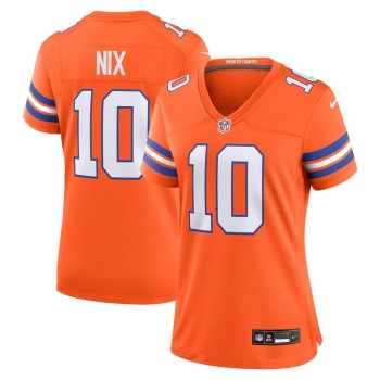 Women's Denver Broncos Bo Nix Orange Mile High Collection 1977 Throwback Player Game Jersey Women's Denver Broncos Bo Nix Orange Mile High Collection 1977 Throwback Player Game Jersey