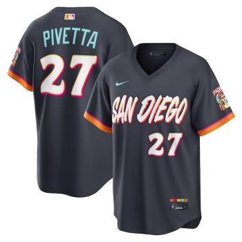 Youth San Diego Padres #27 Nick Pivetta Nike Obsidian 2026 City Connect Stadium Jersey Youth San Diego Padres #27 Nick Pivetta Nike Obsidian 2026 City Connect Stadium Jersey