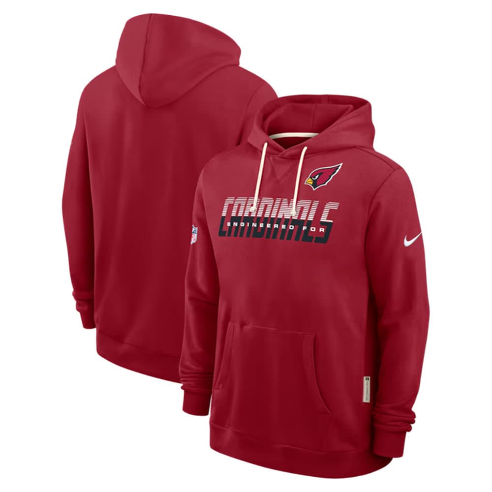 Men's Arizona Cardinals Red Cardinal Sideline Standard Issue Top Prospect Dri-FIT Hoodie Men's Arizona Cardinals Red Cardinal Sideline Standard Issue Top Prospect Dri-FIT Hoodie