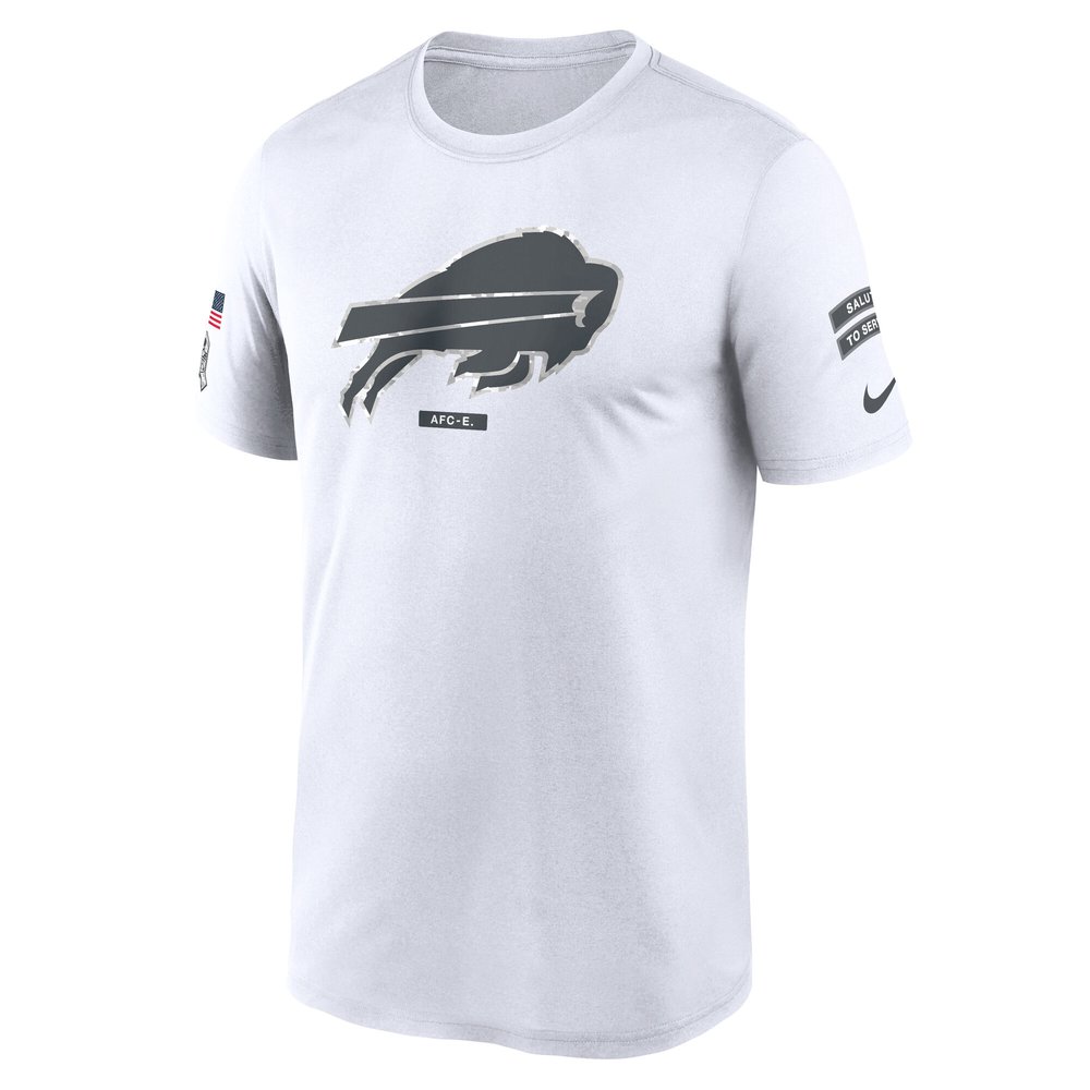 Men's Buffalo Bills White 2024 Salute To Service Legend Performance T-Shirt Men's Buffalo Bills White 2024 Salute To Service Legend Performance T-Shirt