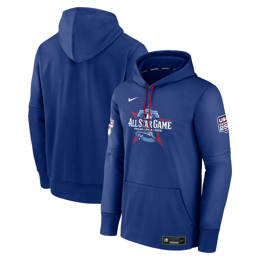 Men's American League Nike Royal Authentic Collection 2026 MLB All-Star Game USA 250 Therma-FIT Hoodie Men's American League Nike Royal Authentic Collection 2026 MLB All-Star Game USA 250 Therma-FIT Hoodie