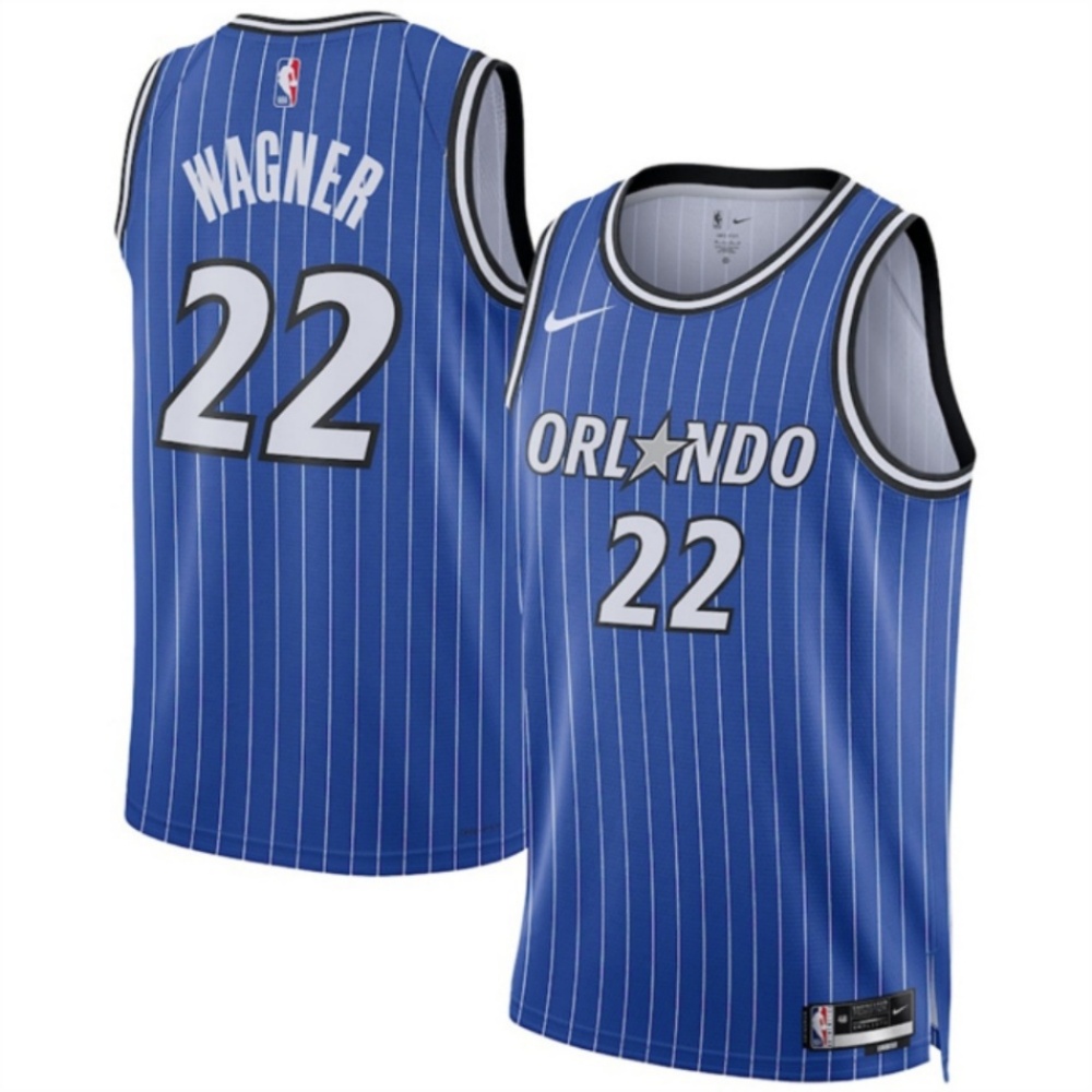 Men's Orlando Magic #22 Franz Wagner Blue 2025 Icon Edition Stitched Basketball Jersey