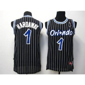 Magic #1 Penny Hardaway Black Throwback Stitched NBA Jersey