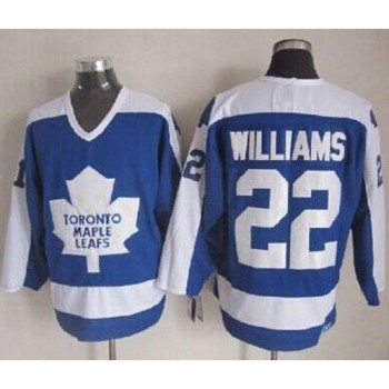 Maple Leafs #22 Tiger Williams Blue/White CCM Throwback Stitched NHL Jersey Maple Leafs #22 Tiger Williams Blue/White CCM Throwback Stitched NHL Jersey