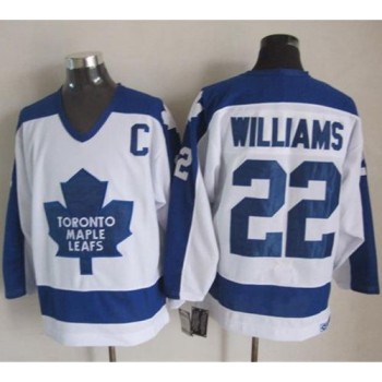 Maple Leafs #22 Tiger Williams White/Blue CCM Throwback Stitched NHL Jersey Maple Leafs #22 Tiger Williams White/Blue CCM Throwback Stitched NHL Jersey
