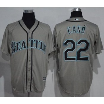 Mariners #22 Robinson Cano Grey New Cool Base Stitched MLB Jersey