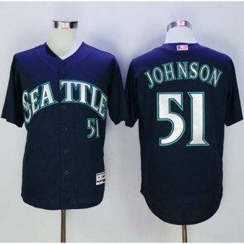 Mariners #51 Randy Johnson Navy Blue New Cool Base Stitched MLB Jersey Mariners #51 Randy Johnson Navy Blue New Cool Base Stitched MLB Jersey