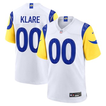 Men's Los Angeles Rams Max Klare White 2026 NFL Draft Game Jersey Men's Los Angeles Rams Max Klare White 2026 NFL Draft Game Jersey