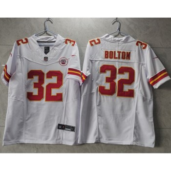 Men's Kansas City Chiefs #32 Nick Bolton White 2023 F.U.S.E. Vapor Untouchable Limited Stitched Jersey Men's Kansas City Chiefs #32 Nick Bolton White 2023 F.U.S.E. Vapor Untouchable Limited Stitched Jersey