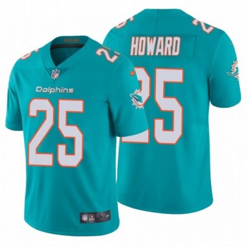 Men's Miami Dolphins #25 Xavien Howard Aqua Vapor Untouchable Limited Stitched Jersey Men's Miami Dolphins #25 Xavien Howard Aqua Vapor Untouchable Limited Stitched Jersey