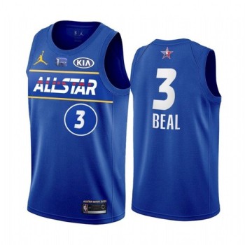 Men's 2021 All-Star Wizards #3 Bradley Beal Blue Eastern Conference Stitched NBA Jersey Men's 2021 All-Star Wizards #3 Bradley Beal Blue Eastern Conference Stitched NBA Jersey