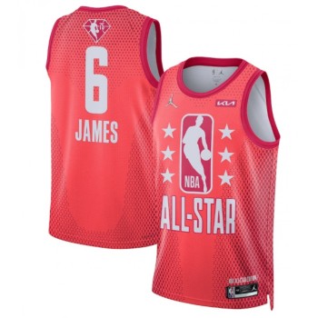 Men's 2022 All-Star #6 LeBron James Maroon Stitched Basketball Jersey Men's 2022 All-Star #6 LeBron James Maroon Stitched Basketball Jersey