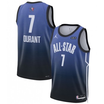 Men's 2023 All-Star #7 Kevin Durant Blue Game Swingman Stitched Basketball Jersey