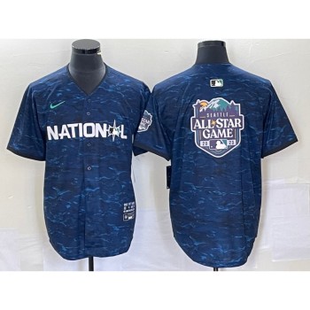 Men's 2023 All-star Royal Big Logo Stitched Baseball Jersey Men's 2023 All-star Royal Big Logo Stitched Baseball Jersey