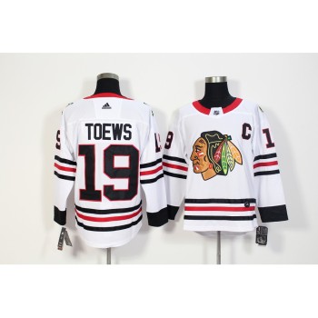 Men's Chicago Blackhawks #19 Jonathan Toews White Stitched NHL Jersey Men's Chicago Blackhawks #19 Jonathan Toews White Stitched NHL Jersey