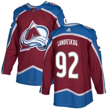 Men's Colorado Avalanche #92 Gabriel Landeskog Burgundy Stitched NHL Jersey Men's Colorado Avalanche #92 Gabriel Landeskog Burgundy Stitched NHL Jersey