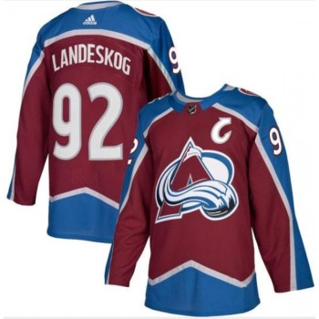 Men's Colorado Avalanche #92 Gabriel Landeskog Burgundy With C Patch Stitched NHL Jersey Men's Colorado Avalanche #92 Gabriel Landeskog Burgundy With C Patch Stitched NHL Jersey