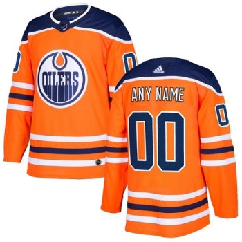 Men's Edmonton Oilers Personalized Authentic Orange Home Stitched NHL Jersey