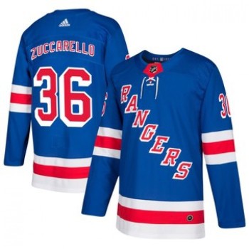 Men's New York Rangers #36 Mats Zuccarello Royal Blue Stitched NHL Jersey