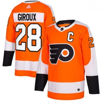 Men's Philadelphia Flyers #28 Claude Giroux Orange Stitched NHL Jersey