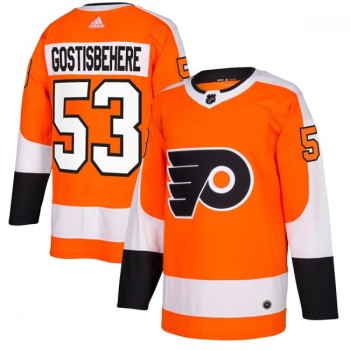 Men's Philadelphia Flyers #53 Shayne Gostisbehere Orange Stitched NHL Jersey