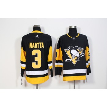 Men's Pittsburgh Penguins #3 Olli Maatta Black Stitched NHL Jersey Men's Pittsburgh Penguins #3 Olli Maatta Black Stitched NHL Jersey