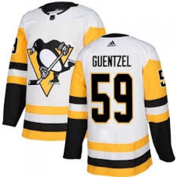 Men's Pittsburgh Penguins #59 Jake Guentzel White Stitched NHL Jersey Men's Pittsburgh Penguins #59 Jake Guentzel White Stitched NHL Jersey