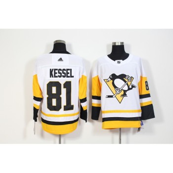 Men's Pittsburgh Penguins #81 Phil Kessel White Stitched NHL Jersey
