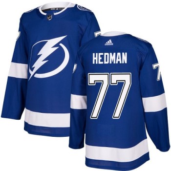 Men's Tampa Bay Lightning #77 Victor Hedman Blue Stitched NHL Jersey Men's Tampa Bay Lightning #77 Victor Hedman Blue Stitched NHL Jersey