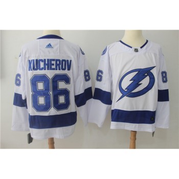 Men's Tampa Bay Lightning #86 Nikita Kucherov White Stitched NHL Jersey Men's Tampa Bay Lightning #86 Nikita Kucherov White Stitched NHL Jersey