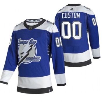 Men's Tampa Bay Lightning Personalized 2021 Blue Reverse Retro Stitched Jersey Men's Tampa Bay Lightning Personalized 2021 Blue Reverse Retro Stitched Jersey