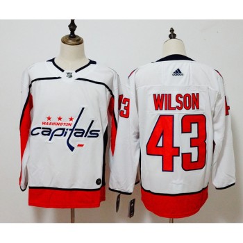 Men's Washington Capitals #43 Tom Wilson White Stitched NHL Jersey Men's Washington Capitals #43 Tom Wilson White Stitched NHL Jersey