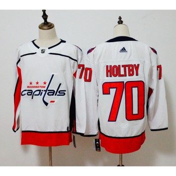 Men's Washington Capitals #70 Braden Holtby White Stitched NHL Jersey Men's Washington Capitals #70 Braden Holtby White Stitched NHL Jersey