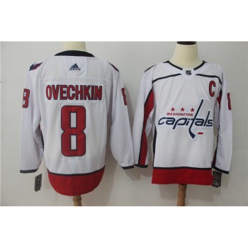 Men's Washington Capitals #8 Alexander Ovechkin White Stitched NHL Jersey Men's Washington Capitals #8 Alexander Ovechkin White Stitched NHL Jersey