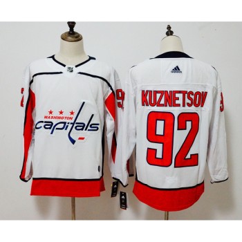 Men's Washington Capitals #92 Evgeny Kuznetsov White Stitched NHL Jersey Men's Washington Capitals #92 Evgeny Kuznetsov White Stitched NHL Jersey