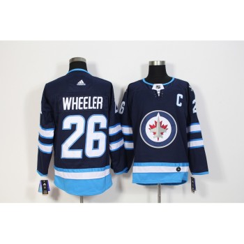 Men's Winnipeg Jets #26 Blake Wheeler Navy Stitched NHL Jersey Men's Winnipeg Jets #26 Blake Wheeler Navy Stitched NHL Jersey