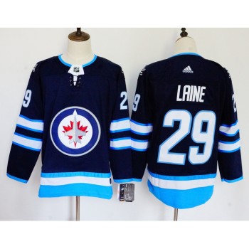 Men's Winnipeg Jets #29 Patrik Laine Navy Stitched NHL Jersey Men's Winnipeg Jets #29 Patrik Laine Navy Stitched NHL Jersey
