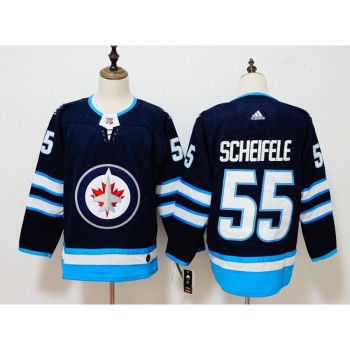Men's Winnipeg Jets #55 Mark Scheifele Navy Stitched NHL Jersey Men's Winnipeg Jets #55 Mark Scheifele Navy Stitched NHL Jersey