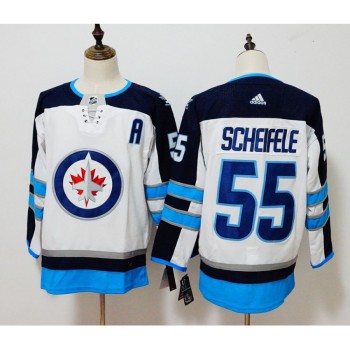 Men's Winnipeg Jets #55 Mark Scheifele White Stitched NHL Jersey Men's Winnipeg Jets #55 Mark Scheifele White Stitched NHL Jersey